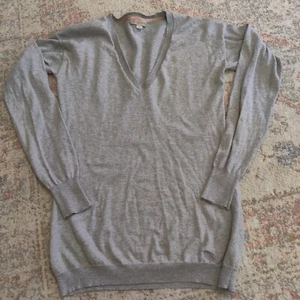 Burberry Brit Sweater XS V Neck Gray Grey Pullover - Picture 1 of 6