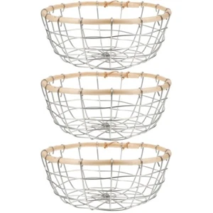3 PCS Eiserner Obstkorb Baby Tischkorb Kleiner Organizer-Korb Aus Metall - Bild 1 von 12