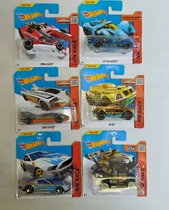 Hotwheels HW RACING Track Stars Short Card 2013 Set of Six - Picture 1 of 7