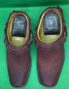FRYE Arnés con Cinturón Cuero Sin Cordones Zueco MULES ROJO 7 M Hecho en EE. UU. DE COLECCIÓN Para Mujer - Imagen 1 de 17