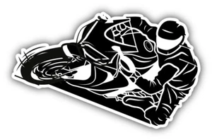 Sport Biker Silhouette Auto Autoaufkleber Aufkleber - ''GRÖSSEN'' - Bild 1 von 1