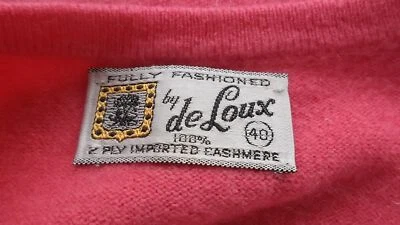 Suéter De Colección Coral Años 50 VLV Cachemira M/L 40 de Loux Rockabilly Pinup Tejido RAB EN MUY BUENA CONDICIÓN Foto 1 de 4