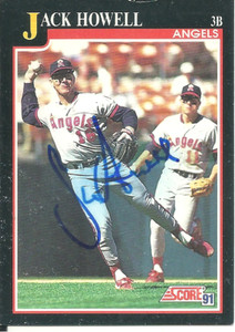 Jack Howell Anaheim Angels Personally Autographed Card