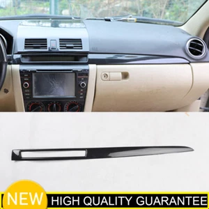 Dashboard Co-Pilot Strip Panel Trim 1* For Mazda 3 Series 2006-2012 Carbon Fiber - Picture 1 of 5