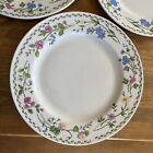 7 Farberware English Garden #225 Dinner Plates Stoneware Floral Rim