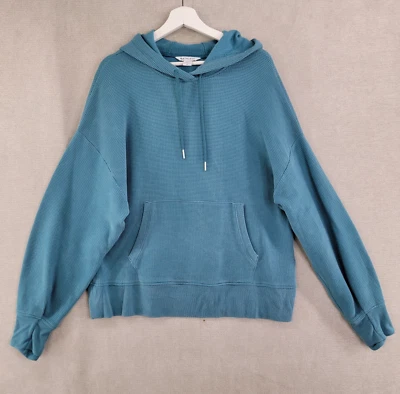 Sudadera con capucha Athleta para mujer XL azul verdoso equilibrio tejido gofre sudadera atletismo Foto 1 de 4
