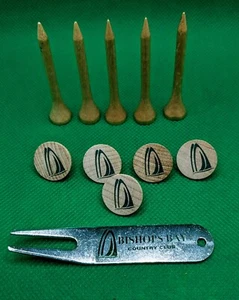 Bishops Bay Country Club Divot Tool - Ball Markers - Tees (Wisconsin) New in Bag - Picture 1 of 3