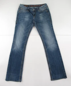 ROCK REVIVAL MUJER LEAH EASY BOOT JEANS TALLA 31 MEDIDA 33X34 1/2 #G390 - Imagen 1 de 9