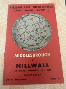 1970 Middlesbrough V Millwall English Football Soccer Programme - Picture 1 of 3