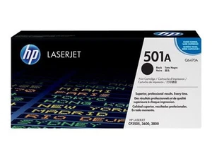 Genuine HP 501A Black Print Cartridge Q6470A For HP LaserJet CP3505, 3600, 3800 - Photo 1/1