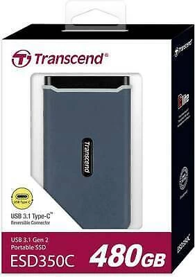 Transcend ESD350C 480 GB Externe SSD-Festplatte USB 3.2 (Gen 2) Blau TS480GESD35 - Bild 1 von 1