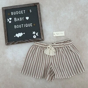 NWT RYLEE + CRU Amber Stripe Solana Shorts Size 8-9Y - Picture 1 of 3