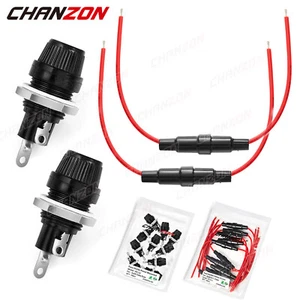 10 Stück Glas Inline Rohr Auto Panel montiert Sicherungshalter Schraube Sockel Halter 5x20 mm - Bild 1 von 9