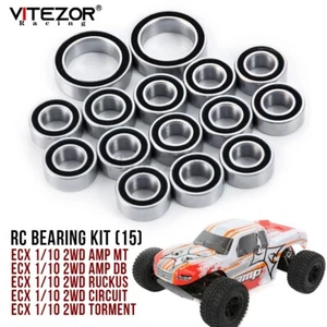 15Pcs Complete Ball Bearings Kit For 1/10 ECX 2wd Amp Ruckus Circuit Torment - Picture 1 of 7