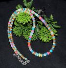 Opal Necklace Ethiopian Wello Fire Opal Gemstone Beads 16''Necklace F3946