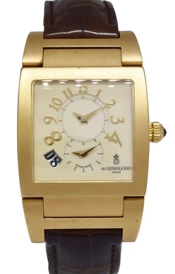 De Grisogono Instrumento Uno 18k Yellow Gold Dual Time Date Mens Watch +Papers - Image 1 of 4