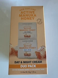 Lanocreme New Zealand Active Manuka Honey Day & Night Cream Duo Pack 1.7oz 03/27 - Picture 1 of 5