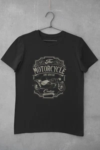 T Shirt Bici Laterale Harley Davidson Fan Americano Uomo Regalo Compleanno Papà Figlio Chopper - Foto 1 di 2