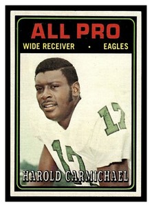 1974 TOPPS HAROLD CARMICHAEL #121 ROOKIE CARD EAGLES HOF HIGH GRADE CENTERED