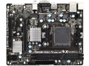 ASROCK 960GM-VGS3 FX Motherboards AMD 760G DDR3 Socket AM3/AM3+ Micro ATX - Picture 1 of 3