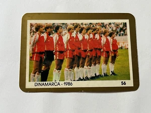 Calendario bolsillo tarjeta vintage 1990 Dinamarca equipo fútbol 1986 manil #3943 - Imagen 1 de 3