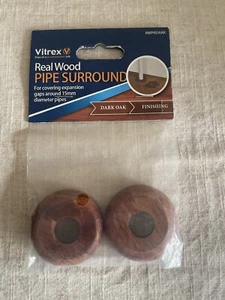 Vitrex Real Wood Dark Oak Pipe Surrounds - Pack of 2 - Picture 1 of 2