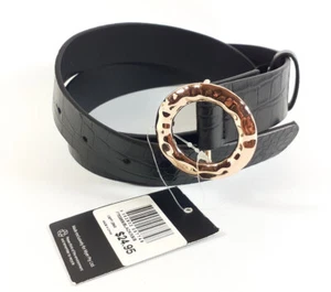 Womens Belts for Dresses Jeans Ladies Waist Belt Black Leather GIFT25 US BLT03 - Bild 1 von 6