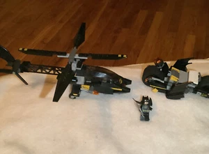 LEGO BatmanHelicopter&MotorcycleHaveFewMissingPieces, Batman Has His Cape&2Wings - Picture 1 of 12