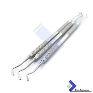 Set di 3 strumenti di riempimento in plastica piatti dentali 2 mm, 2,5 mm, 3 mm strumento di restauro - Foto 1 di 4