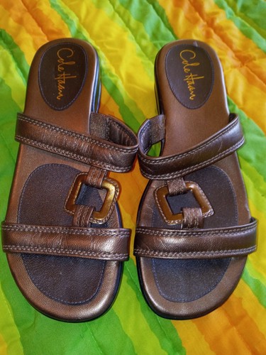 Cole Han NIKE AIR G SERIES BRONZO ZEPPA SANDALO SLIDE TAGLIA 7B