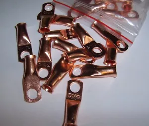 (4) 1/4" Wire Ring Terminal Copper 6 AWG Gauge Connectors Terminals Car Power - Picture 1 of 1