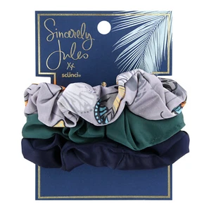 Scunci Sincerely Jules Satin Hair Scrunchies, Black, 3-Pieces - Picture 1 of 2