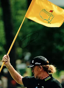 Foto autógrafa 16x12 firmada por Miguel Ángel Jiménez Augusta MASTERS GOLF + CERTIFICADO DE AUTENTICIDAD RD - Imagen 1 de 1