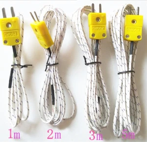 1/5pcs 1m 2m 3m 5m Wire K Type Thermocouple Sensor Probe Test Temperature - Picture 1 of 15