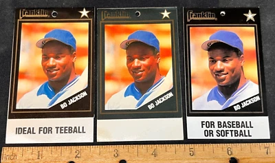 Vintage Bo Jackson Kansas City Royals Franklin Baseball Glove Tag Lot of 3 AA - Image 1 of 3