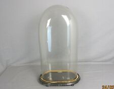 Antique Victorian Oval Hand Blown Glass Globe Dome Doll Clock H 20.07" W 9.96"