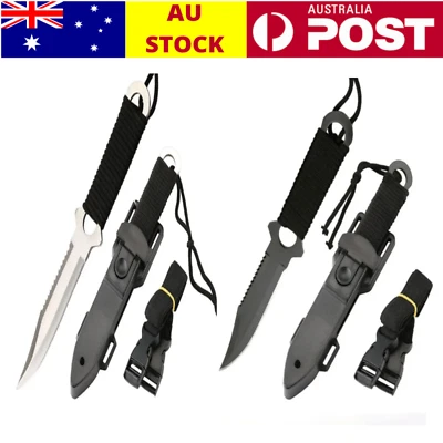 Emergency Dive Knife, Sheath, Leg Straps, Scuba Diving, Snorkeling Spearfishing  - image 1 of 4