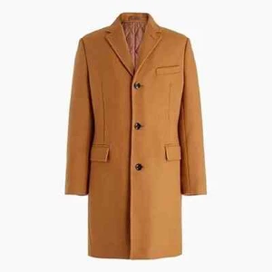 J Crew Top Coat -- Mens Dark Camel (size 36) - Picture 1 of 5