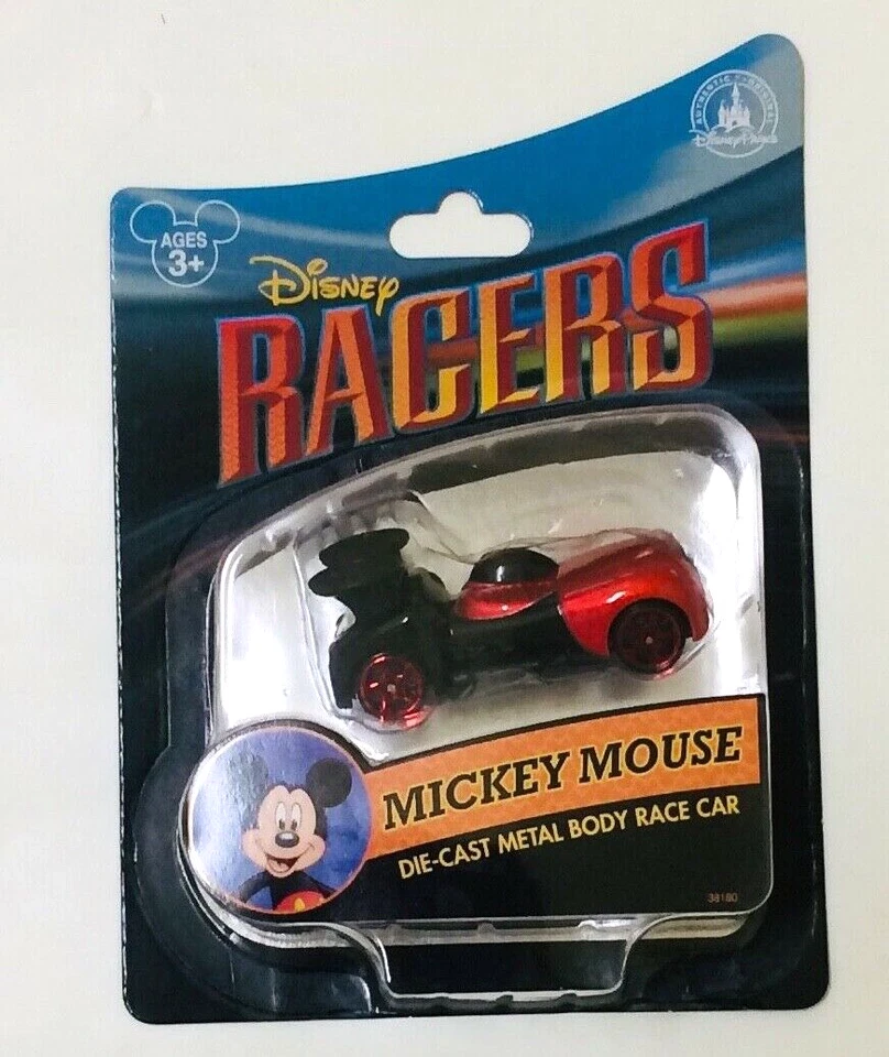 Carro de corrida novo na caixa Disney Parks Racers Mickey Mouse escala 1:64 corpo de metal fundido - Imagem 1 de 1