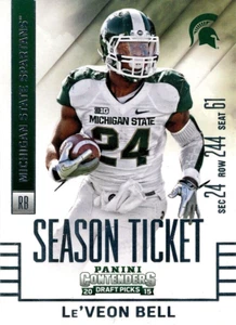 SEASON-TICKET Le'Veon Bell CHIEFS RAVENS BUCS JETS STEELERS MSU-SPARTANS - Picture 1 of 1
