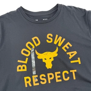 Under Armour Project Rock Blood Sweat Respect T-Shirt Uomo Medium Allenamento Palestra - Foto 1 di 6