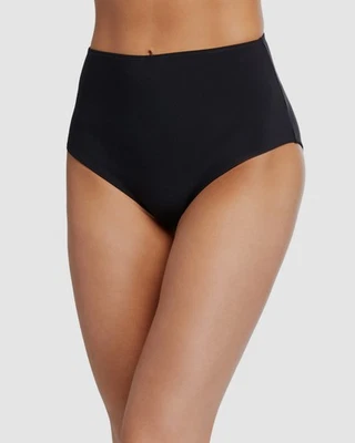 Chiara Boni 女式黑色纯色 Onnys 高腰比基尼泳装 Sie 44 — 第 1/2 张图片