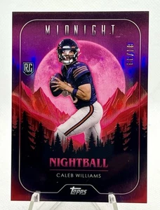 2024 Topps Midnight Caleb Williams RC SP Night Ball Rosa Paralelo/99 Osos - Imagen 1 de 2