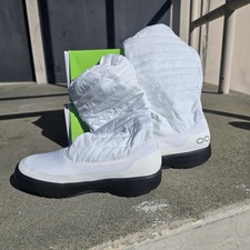 OOFOS - OOMG - Womens High Boots - Black/White (Item# 6170) - US 8 / EU 39