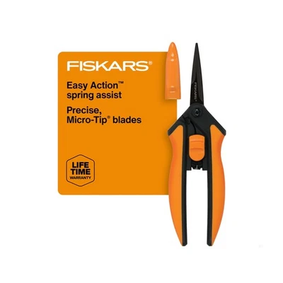 Ножницы для обрезки роз Fiskars с микротипом, 6 дюймов садовые ножницы с антипригарным покрытием - Изображение 1 из 4