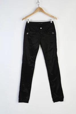 Pantalones para mujer Roberto Cavalli negros ajustados mezcla de algodón talla 26/34 Foto 1 de 4