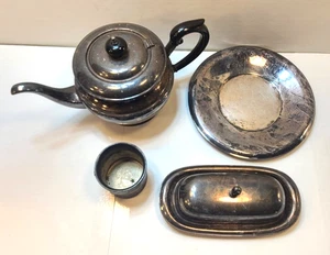 Mixed Lot of Vintage Silver-Plated Tea Service – Unique Collectible Pieces - Picture 1 of 20