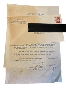 William Randolph Hearst Jr - 2-Way Correspondence Typed Letters Re Father Signed - Picture 1 of 7