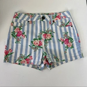 Urban Outfitters BDG | High Rise Erin 5 Pocket Shorts Blue Stripes Coquette 25 - Picture 1 of 6