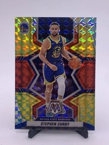 2021-22 Mosaic #101 Stephen Curry Choice Fusion Red & Yellow #63/88 - Picture 1 of 7